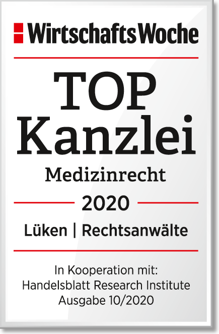 Top-Kanzlei Medizinrecht Siegel 2020